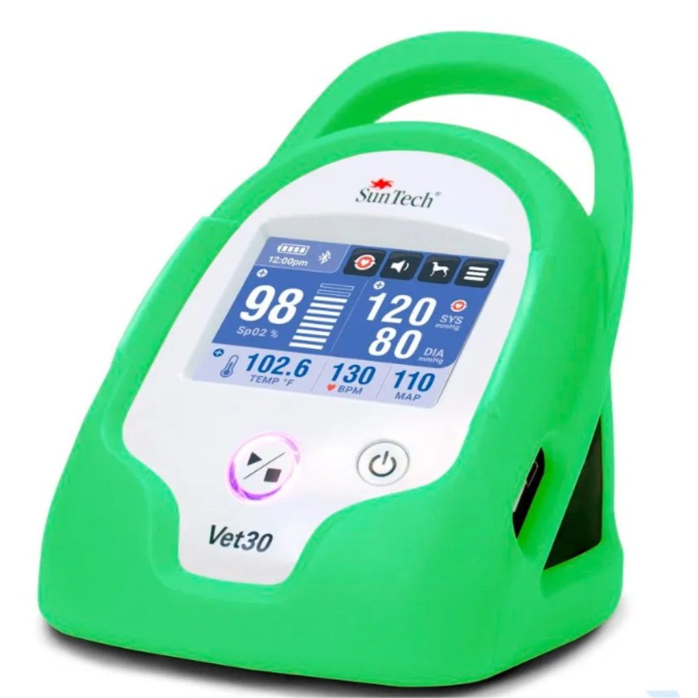 suntech-monitor-vet30-cisnieniomierz-ciagle-pomiary-czujnik-spo-o-dlugosci-2-m-w-ksztalcie-litery-y-z-2-klipsami-pomiar-z-ucha-jezyka-sonda-temperatury-accuvet-o-dlugosci-2-m-zielona-obudowa-tr